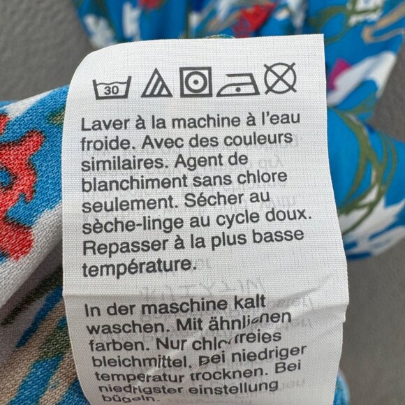 J.CREW Mercantile High Low Faux Wrap Dress Emmahansi Cabana Blue Multi Size S - Picture 10 of 15